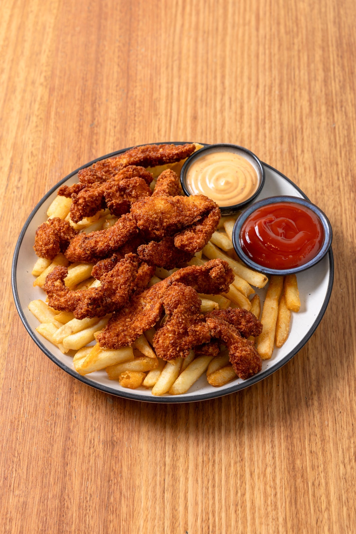Crumbed Chicken Strips with Dips